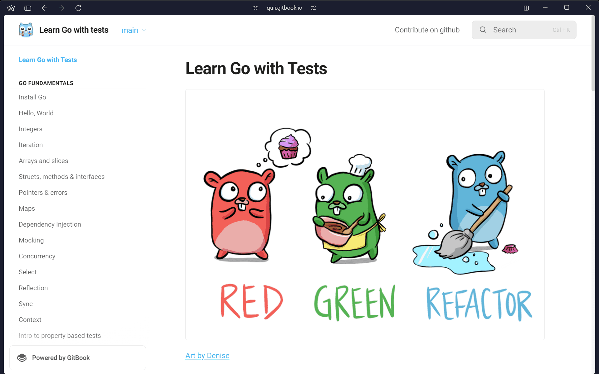 Learn with go test